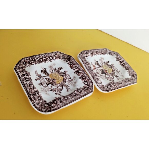 Vintage Mason's Ascot Pattern Ashtrays(set of 2) 3 1/2" x 3 1/2" - Picture 8 of 9